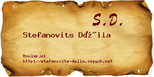 Stefanovits Délia névjegykártya